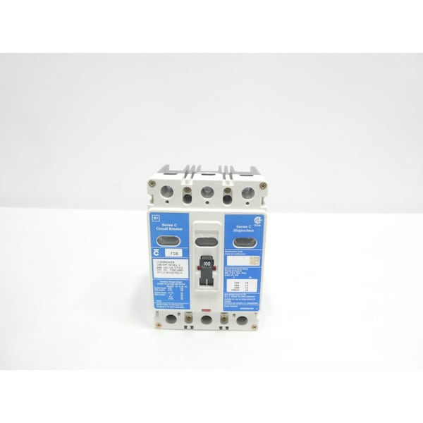 Eaton Cutler-Hammer Molded Case Circuit Breaker, FD Series, 100A, 3 Pole, 600V AC, 18kA at 240V AC - FDB3100S