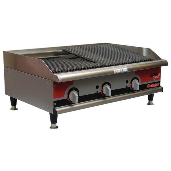 Apw Wyott Gas Radiant Charbroiler, 3 Burner, L 36 In - GCB-36i