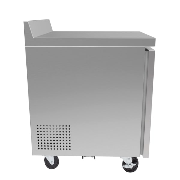 Koolmore 27" Stainless Steel Worktop Commercial Refrigerator with 3 1/2 Backsplash - 6.3 cu.ft,  - RWT-1D-6C
