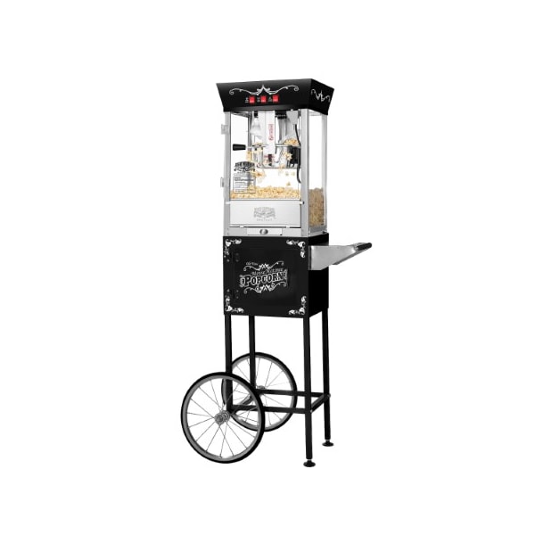 Great Northern Popcorn 8 Ounce Antique Style Popcorn Machine - Electric Countertop Popcorn Maker Cart (Black) - 823424DZS