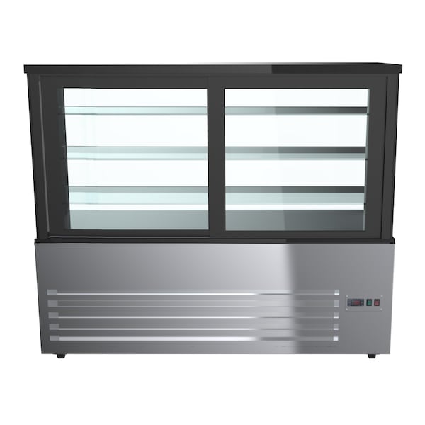 Koolmore Refrigerated Bakery Display Case for Cakes, Pies, Pastries, 71” Stainless Steel Frame, Glass Front - RBD30C