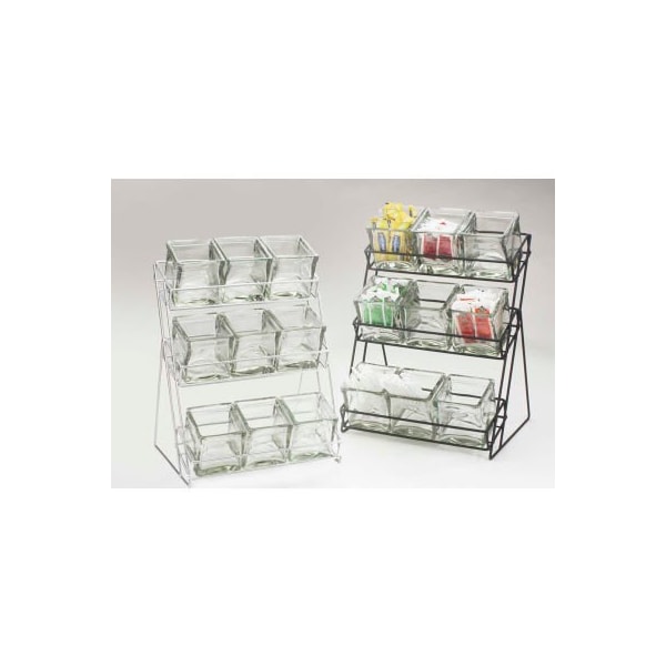 Cal Mil Plastics Cal-Mil Iron Glass Jar Display 13"W x 9-1/2"D x 17-1/2"H Silver - 1812-39