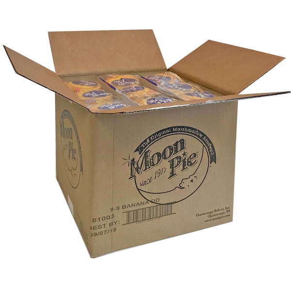 Sándwich de malvavisco de doble piso de plátano Moonpie Moonpie, 2.75 oz., PK81 - 81003