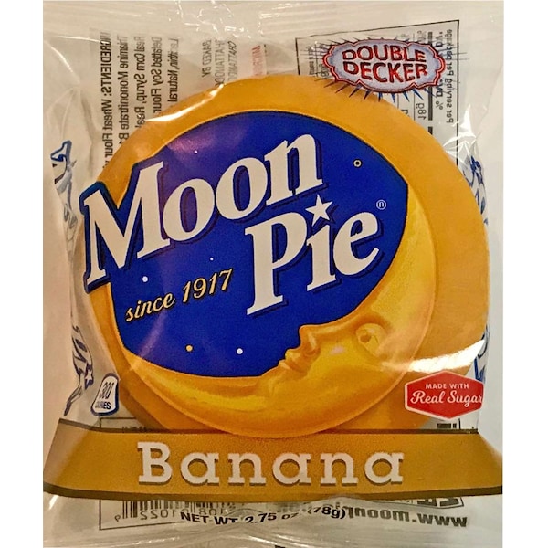 Sándwich de malvavisco de doble piso de plátano Moonpie Moonpie, 2.75 oz., PK81 - 81003