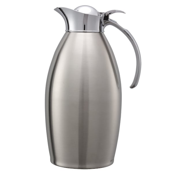 Service Ideas Nicollet Series Flip Top Stainless Vacuum Insulated Carafe, 50.7 Ounce, Brushed - NIC15BS