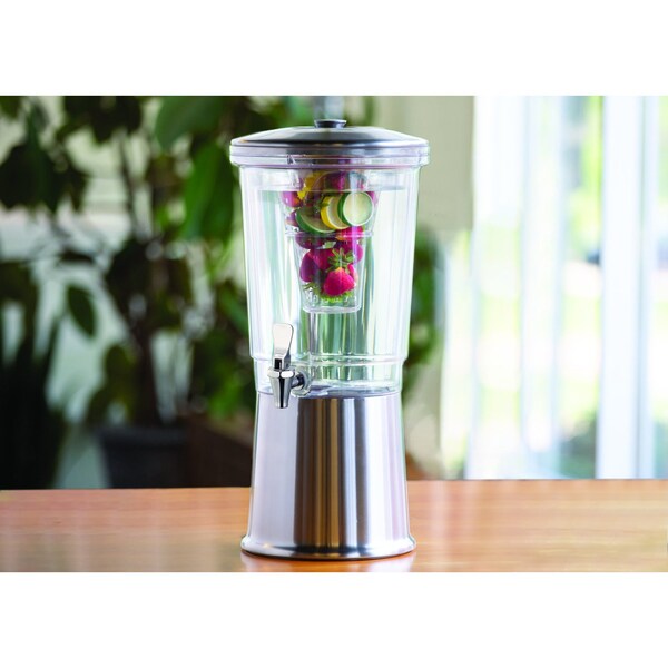 Service Ideas Double Wall Cold Beverage Dispenser, 3 Gallon, Stainless Steel - CBDDW3GSS