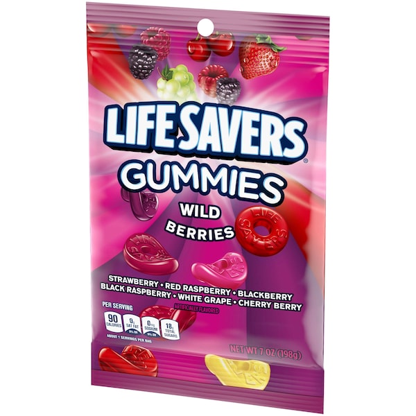 Salvavidas de vida salvaje dulce de goma con bayas silvestres 7 oz. Paquete, PK12 - 314132