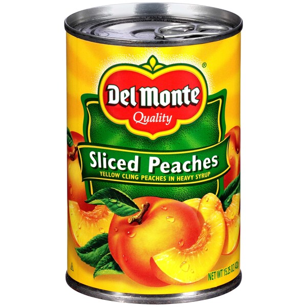 Del Monte Durazno Amarillo en Almíbar Grueso Rebanado en Lata de 15.25 oz, paquete de 12 - 2000841