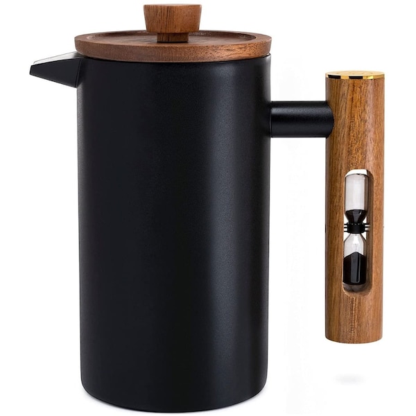 Chefwave French Press Coffee Maker  Stainless Steel, Double Wall Insulated 34oz - CW-FP34