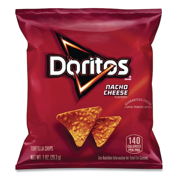 Doritos Nacho Cheese Papas Fritas de Tortilla, Bolsa de 1 oz para Botana, Paquete de 50 - 32629.