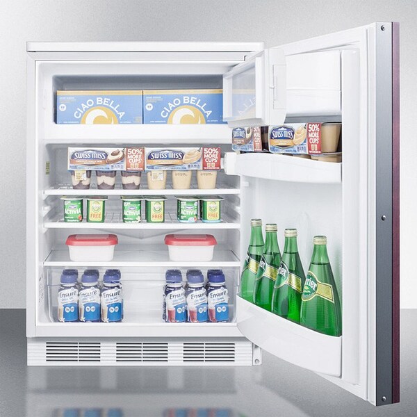 Summit Appliance Div. Summit-Built-In UC Refrigerator-Freezer, Cycle Defrost, Convertible Door Frame, WH - CT66LWBIIF