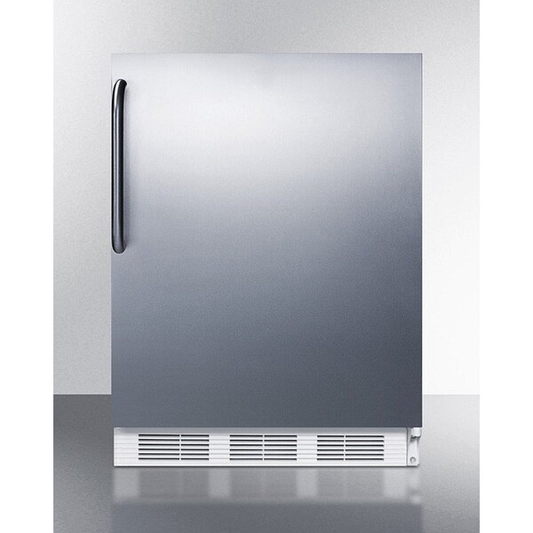 Summit Appliance Div. Summit  ADA Comp Built in Undercounter Refrigerator 5.5 Cu. Ft. White/Stainless Steel - FF6WBISSTBADA