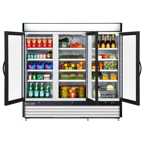 Maxx Cold Refrigerator 72 cu.ft., 3 Door, Comm. Merchandiser, White/Glass - MXM3-72R