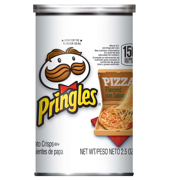 Pringles Pizza Papas Crujientes de Papa 2.5 oz., Paquete de 12 - 3800016909