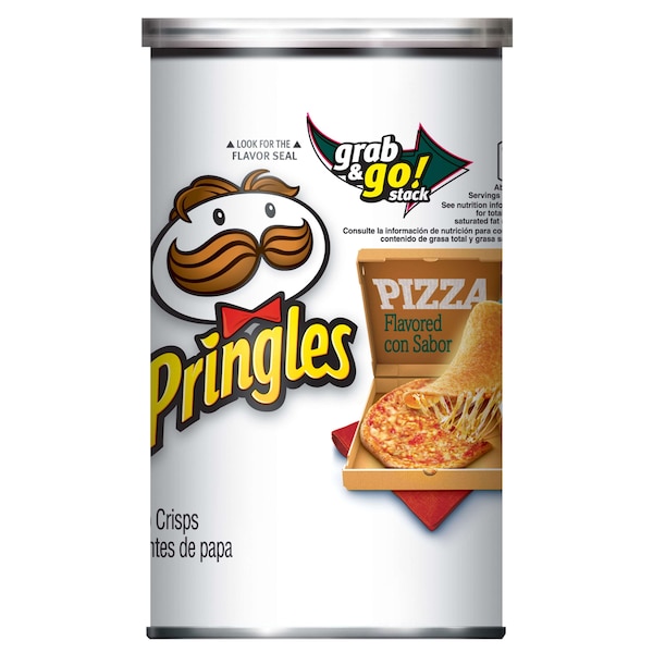 Pringles Pizza Papas Crujientes de Papa 2.5 oz., Paquete de 12 - 3800016909