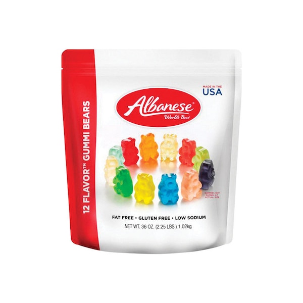 Albanese, los mejores ositos de goma del mundo, 12 sabores, 36 onzas - 53336