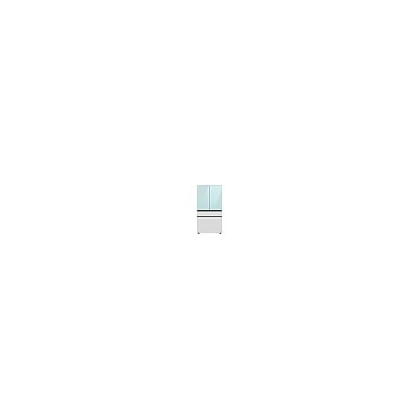 Almo 29 cu. ft. Smart BESPOKE 4-Door Beverage Center Refrigerator in Morning Blue and White Glass - RF29BB86004MAA