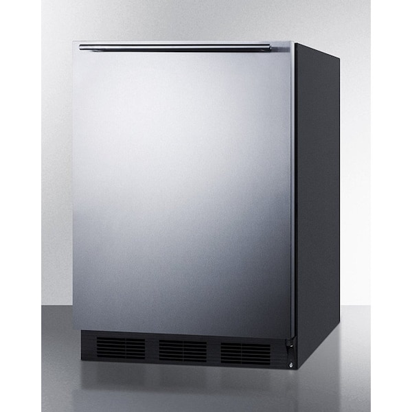 Summit Appliance Div. Summit  Freestanding All Refrigerator 5.5 Cu. Ft. Black/Stainless Steel - FF7BKSSHH