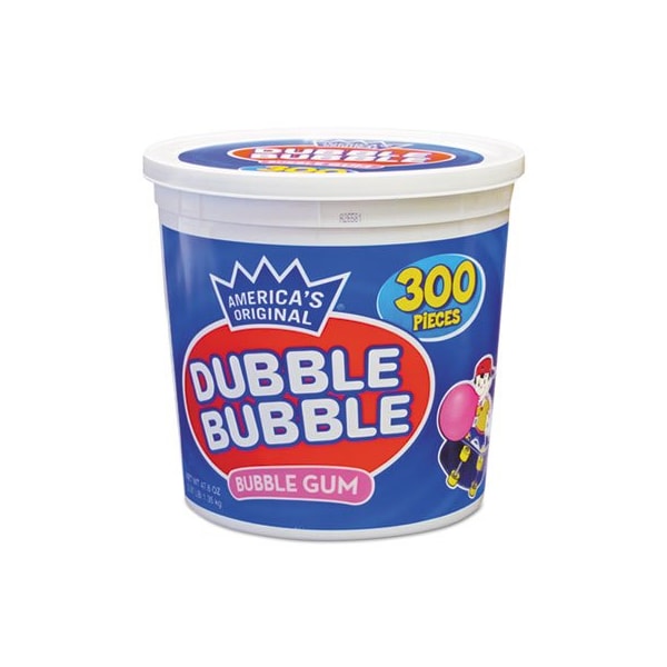 Industrias Tootsie Roll Dubble Bub, Chicle de Burbuja, Rosa Original, 300/tubo - 16403