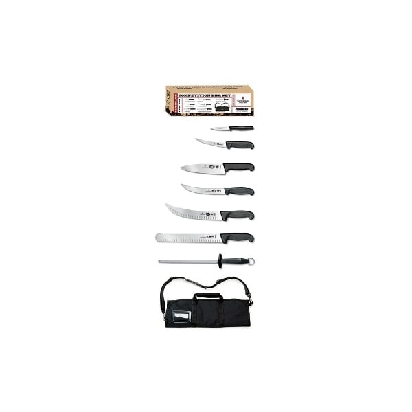 Swiss Army Brands Victorinox 46137Us2 Kitchen Fibrox Pro Sets Ultimate 8-Piece Competition Bbq Set Black Packaged - VIC-5.1003.81-X3