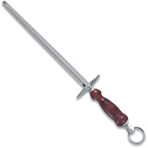 Swiss Army Brands 40084 Kitchen Dark Wood Steels - Butcher / Chef'S, 12In Regular Cut, Round, Wood Handle - VIC-7.8991.23