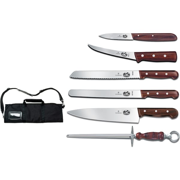 Swiss Army Brands 46047 Kitchen Special Sets Wood Culinary Set, 7-Piece Wood Culinary Set With Canvas Roll - VIC-7.4012-X7