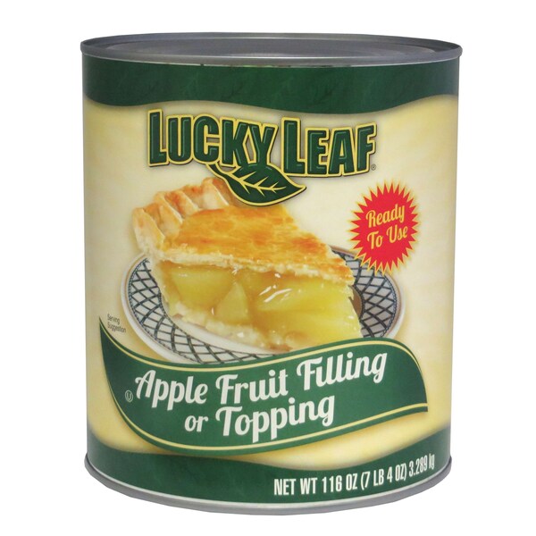 Hoja de la suerte, relleno de fruta de manzana o cobertura Lucky Leaf #10 lata, paquete de 6 - FFPFR0100LKL01