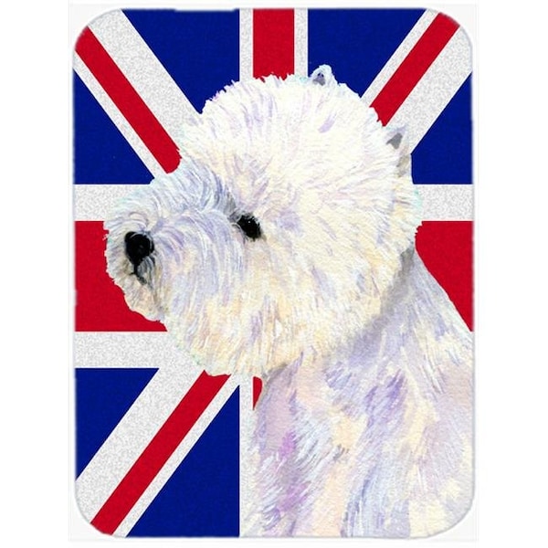 Carolines Treasures Carolines Treasures LH9467LCB Westie With English Union Jack British Flag Glass Cutting Board - Large - LH9467LCB