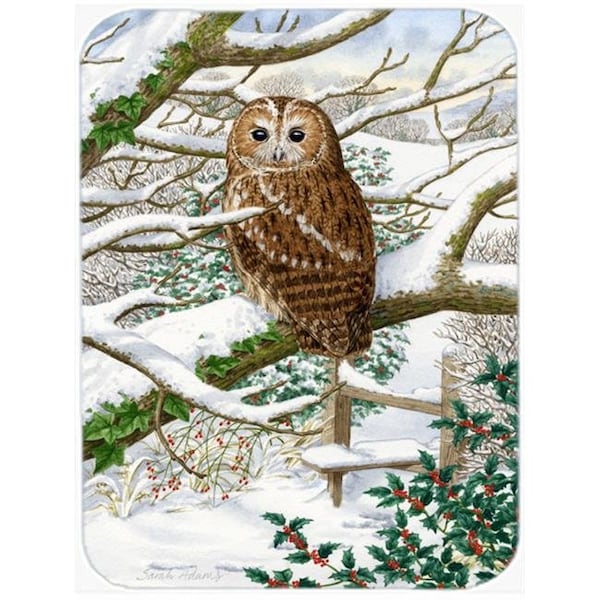 Carolines Treasures Carolines Treasures ASA2008LCB Tawny Owl Glass Cutting Board; Large - ASA2008LCB