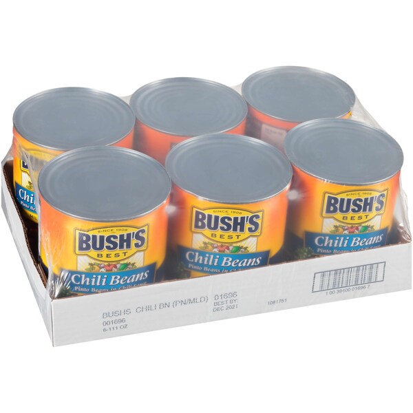 Bush's Best Frijoles en Salsa de Chile #10 Lata, PK6 - 01696