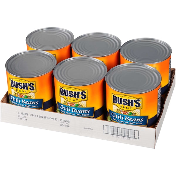 Bush's Best Frijoles en Salsa de Chile #10 Lata, PK6 - 01696