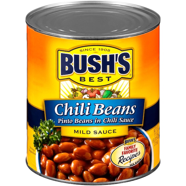 Bush's Best Frijoles en Salsa de Chile #10 Lata, PK6 - 01696