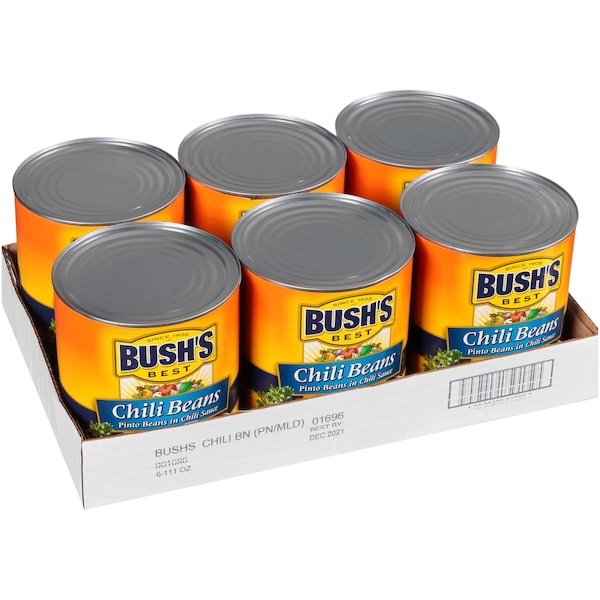 Bush's Best Frijoles en Salsa de Chile #10 Lata, PK6 - 01696