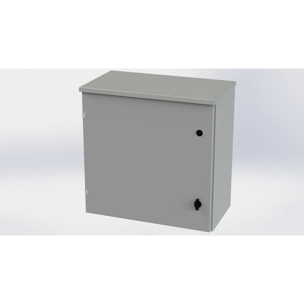 Saginaw Control & Engineering Galvanized Steel Electrical Enclosures, 24 in H, 12 in D, 24 in W, NEMA 3R, Hinged - SCE-24R2412LP