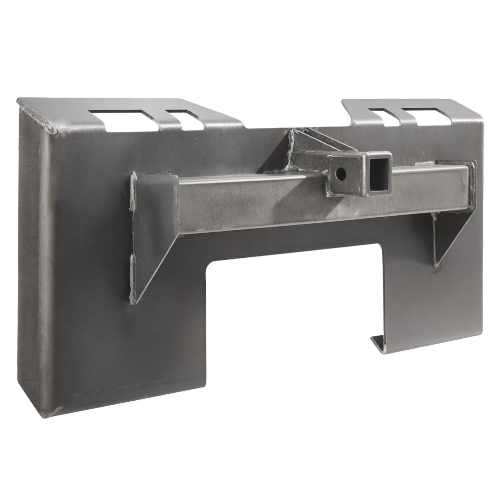 VEVOR 1/4" Skid Steer Attachment Plate, Skid Steer Mount Plate with 2.28" Hitch Receiver, Quick Attachment Loader Plate, Compatible with Deere, Kubota, Bobcat, Mahindra Skid Steers and Tractors - HYAZBQKAZBDJ0I2E2V0
