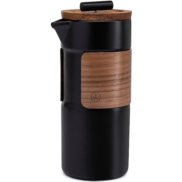 Chefwave Artisan Series Travel French Press Coffee Maker with Bamboo Lid Black - CW-FP16