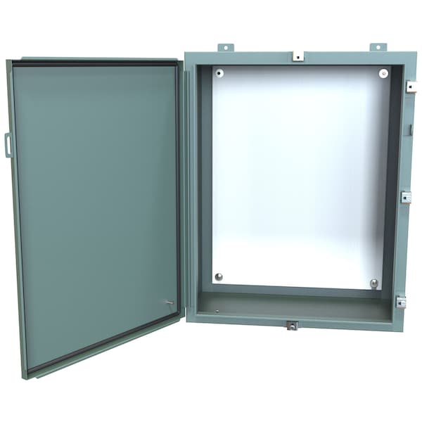 Hammond Steel Electrical Enclosures, 30 in H, 12 in D, 24 in W, NEMA 4, Hinged - 1418N4K12