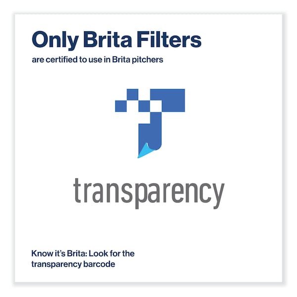 Brita Tahoe Water Pitcher with Standard Filter, 10 Cup, Clear, PK2 - 50684CT