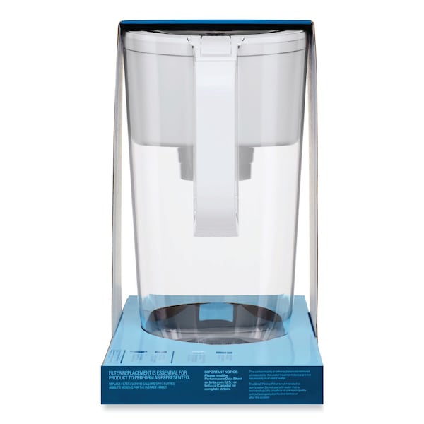 Brita Tahoe Water Pitcher with Standard Filter, 10 Cup, Clear, PK2 - 50684CT