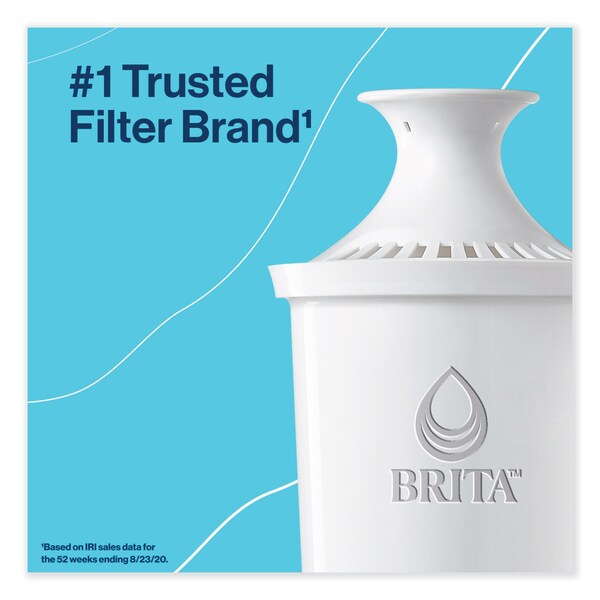 Brita Tahoe Water Pitcher with Standard Filter, 10 Cup, Clear, PK2 - 50684CT