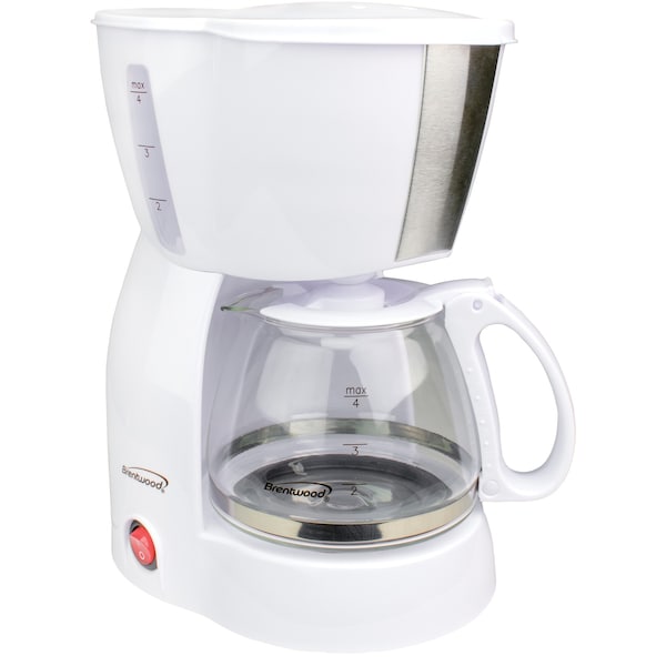 Brentwood Appliances White Drip 4 Cup Coffee Maker - TS-213W