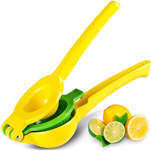 Zulay Kitchen Zulay Lemon Lime Squeezer, 2in1 Metal  YellowGreen - ZULB00YBP918M