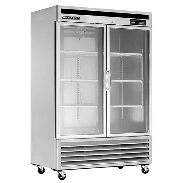 Maxx Cold Reach-In Refrigerator, Glass Door, Bottom Mount 49 CUFT - MXCR-49GD