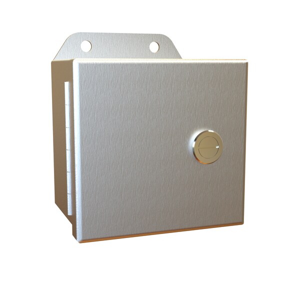 Hammond Aluminum Electrical Enclosures, 4 in H, 3 in D, 4 in W, NEMA 4X, Hinged - EJ443AL