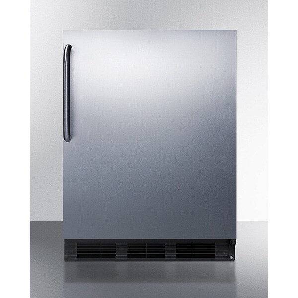 Summit Appliance Div. Summit  ADA Comp Built in Undercounter Refrigerator 5.5 Cu. Ft. Stainless Steel - AL752BKCSS