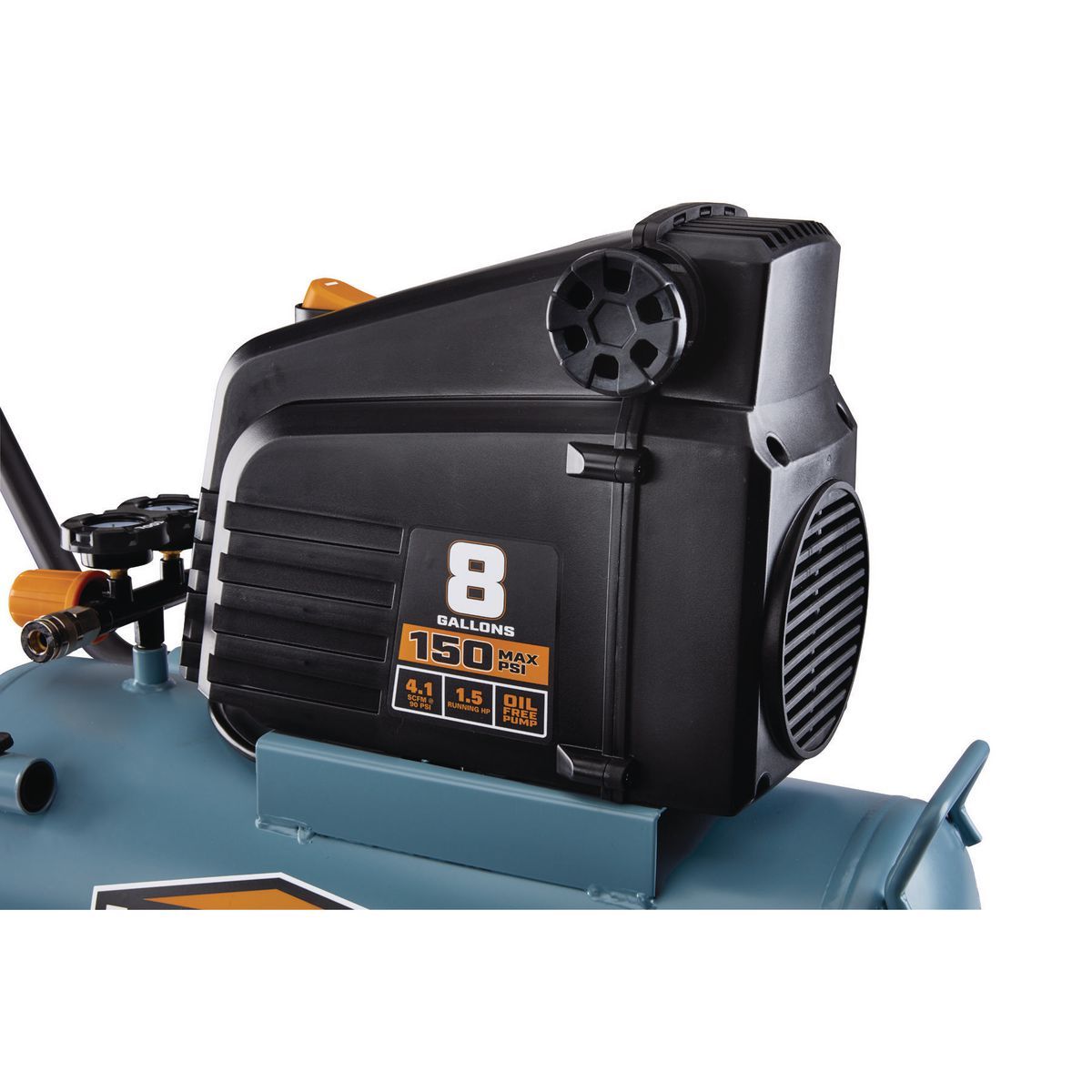 Compresor de aire portátil sin aceite Mcgraw de 8 galones, 1.5 HP, 150 PSI - 64294