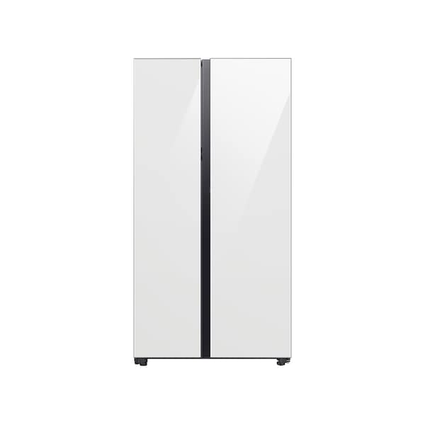 Almo Bespoke Side-by-Side 28 cu. ft. White Glass Refrigerator with Beverage Center and Auto Open Door - RS28CB760012AA