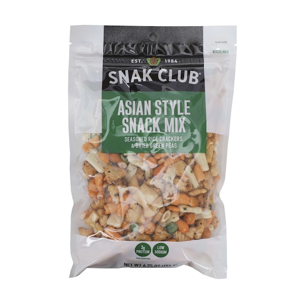 Club de bocadillos Snak Century Snacks Asian Style Snack Mix 6.75 oz., PK6 - 1721466