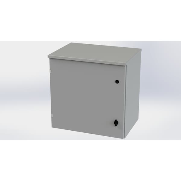 Saginaw Control & Engineering Galvanized Steel Electrical Enclosures, 24 in H, 16 in D, 24 in W, NEMA 3R, Hinged - SCE-24R2416LP