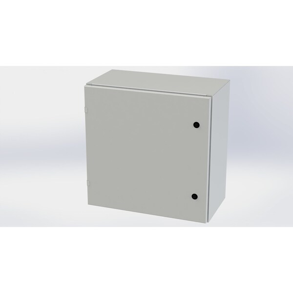 Saginaw Control & Engineering Carbon Steel Electrical Enclosures, 24 in H, 12 in D, 24 in W, NEMA 3R, 4, 12, 13, Hinged - SCE-24EL2412LPLG